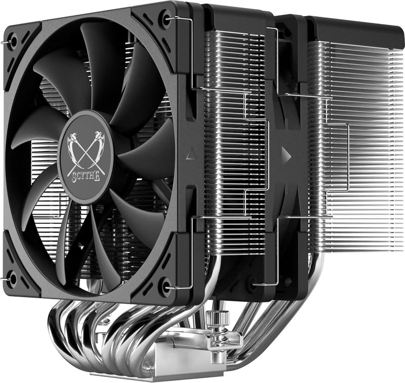 SCYTHE مبرد الهواء Fuma 3 CPU، Intel LGA1700، LGA1151، AMD AM5/Ryzen 120mm، برج مزدوج، غطاء علوي أسود - Image 3